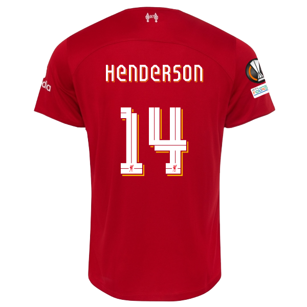 Nike Liverpool Jordan Henderson Home Jersey w/ Europa League Patches 23/24 (Red/