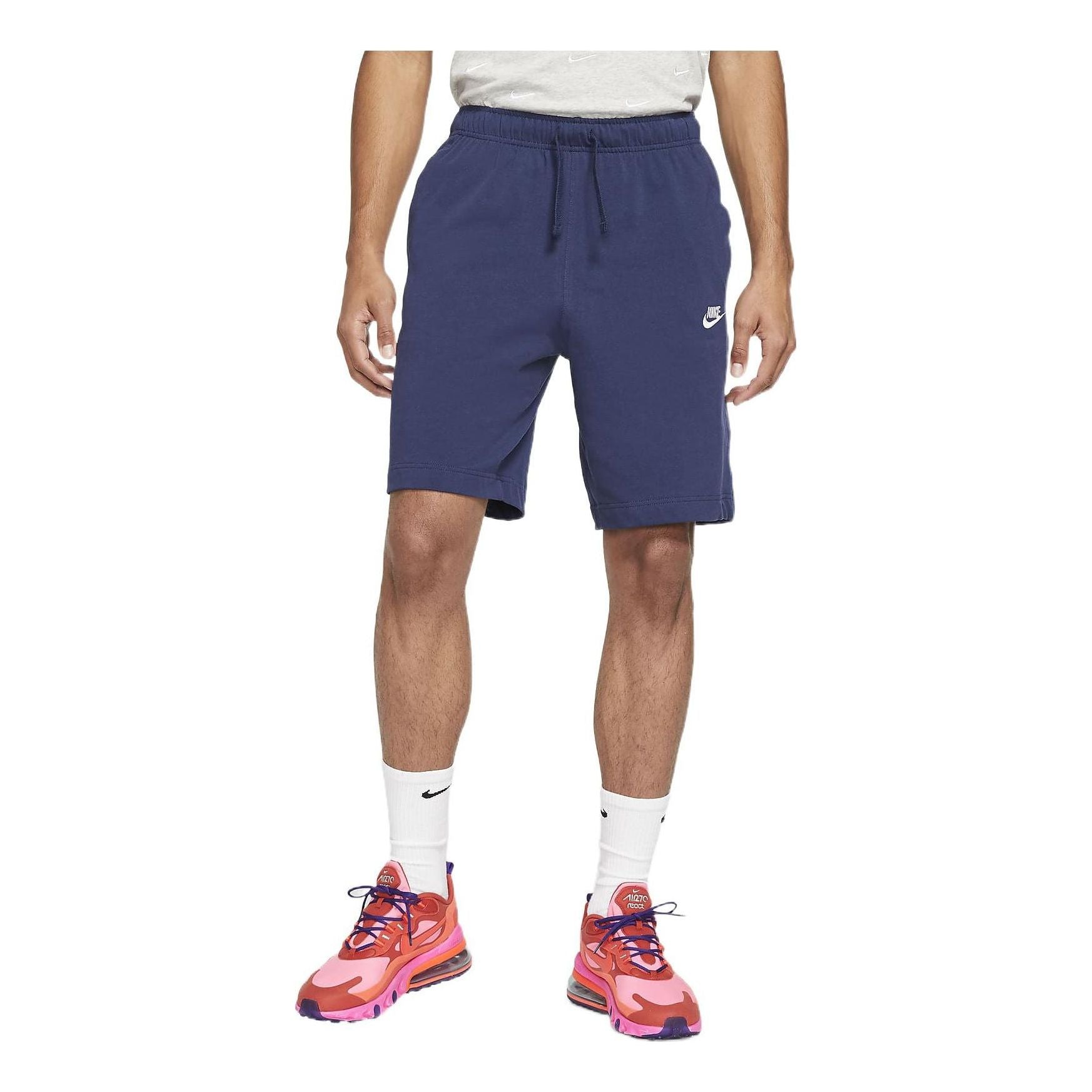 Image of Men's Nike Printing Logo Casual Blue Shorts BV2773-410