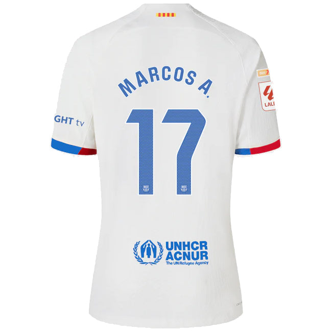 Nike Barcelona Marcos Alonso Authentic Match Away Jersey 23/24 w/ LaLiga Patches