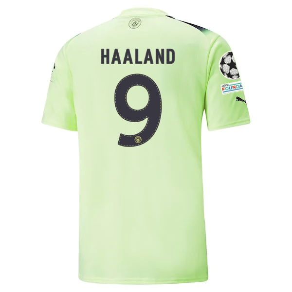 Puma Manchester City Erling Haaland Third Jersey w/ Champions League Patches 22/