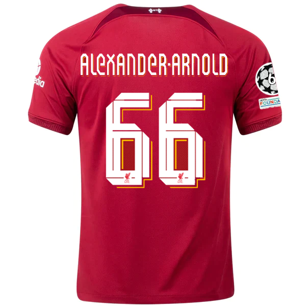 Image of Nike Liverpool Trent Alexander-Arnold Home Jersey w/ Champions League Patches 22