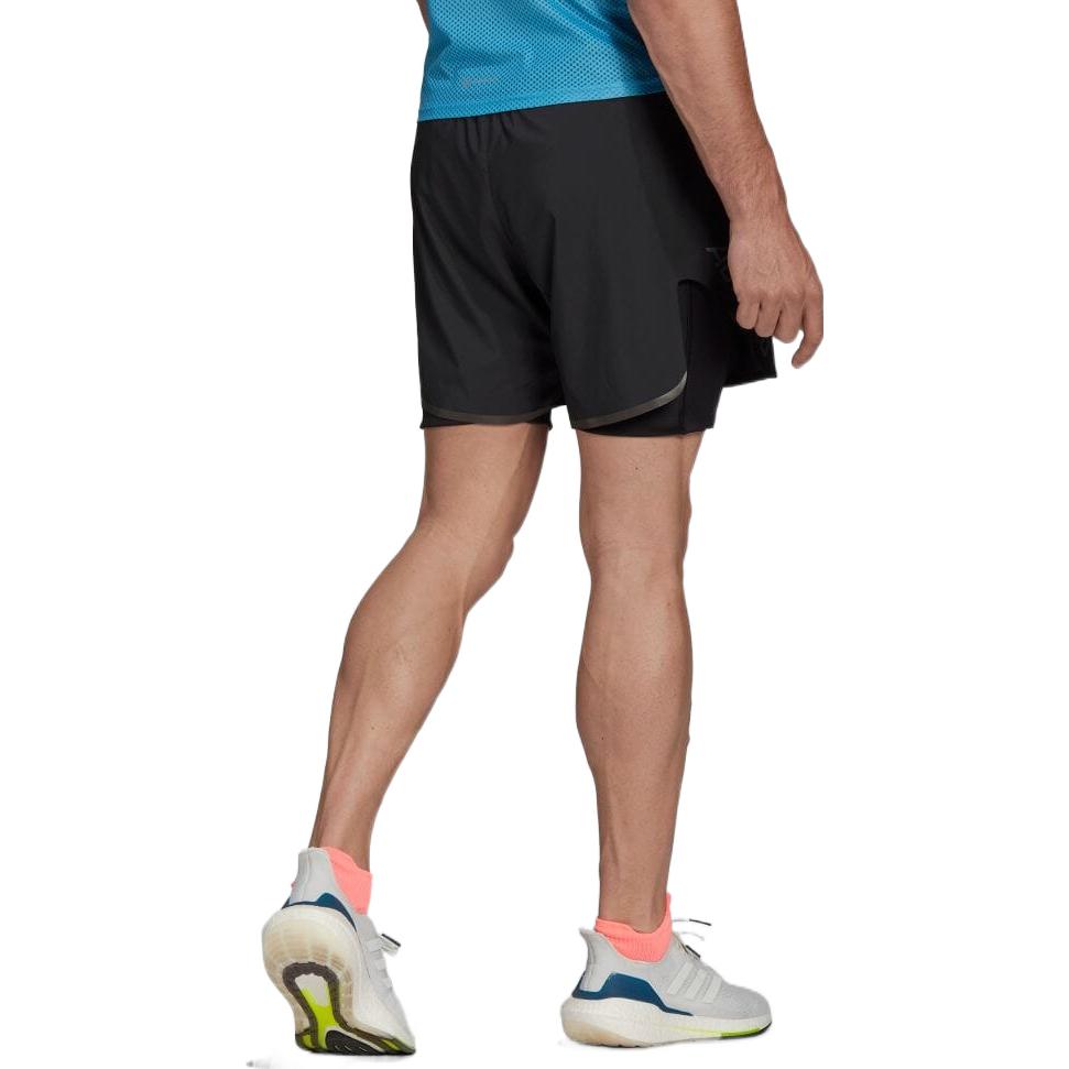 Image of Men's adidas Solid Color Alphabet Printing Elastic Waistband Shorts Black H59931