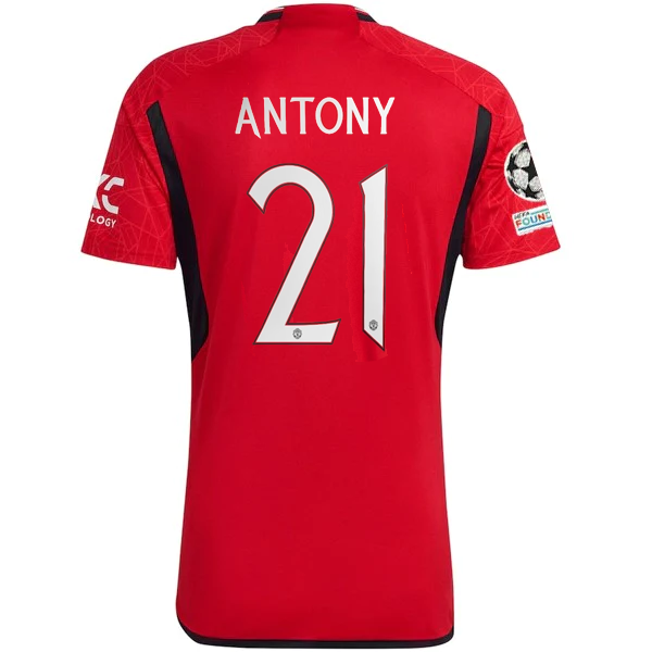 Image of adidas Manchester United Authentic Antony Home Jersey 23/24 w/ Champions League