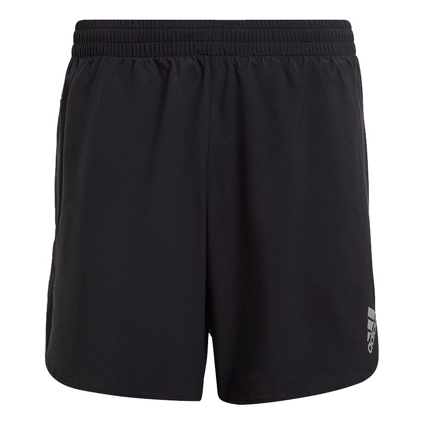 Image of adidas P.Blue Short M Reflective Logo Running Sports Lacing Shorts Black GN5706