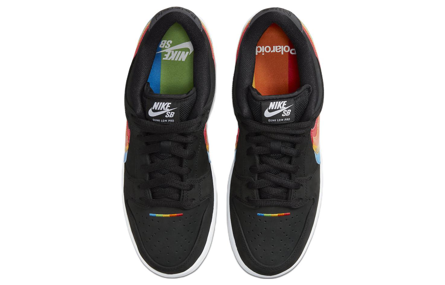 Image of Polaroid x Nike SB Skateboard Dunk Low 'Black White Red' DH7722-001