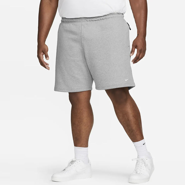 Image of Nike Solo Swoosh Fleece Shorts 'Grey' DV3055-063