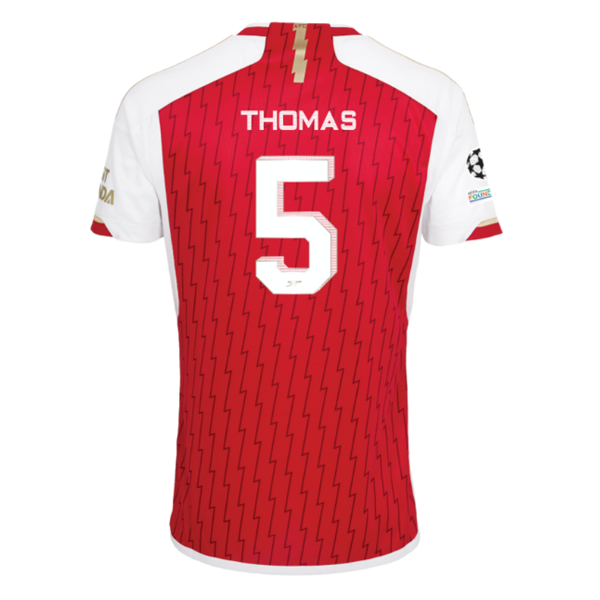 Image of adidas Arsenal Thomas Partey Home Jersey 23/24 w/ Champions League Patches (Bett