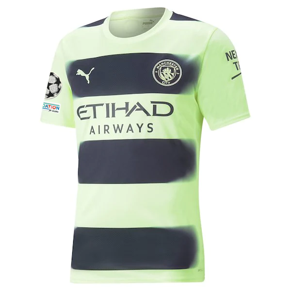 Image of Puma Manchester City Erling Haaland Third Jersey w/ Champions League Patches 22/