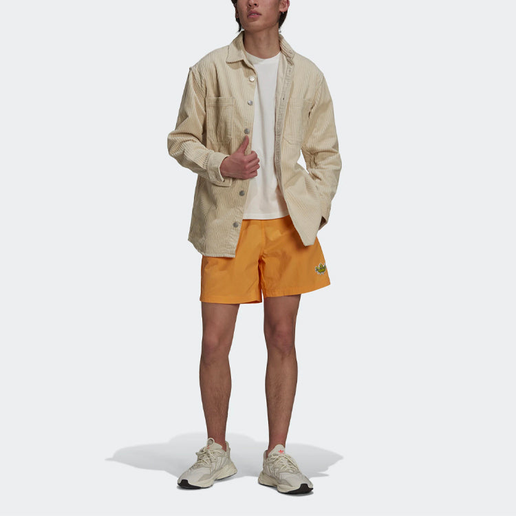 Image of adidas originals Fruit Shorts Logo Pattern Casual Sports Orange Yellow GN3629