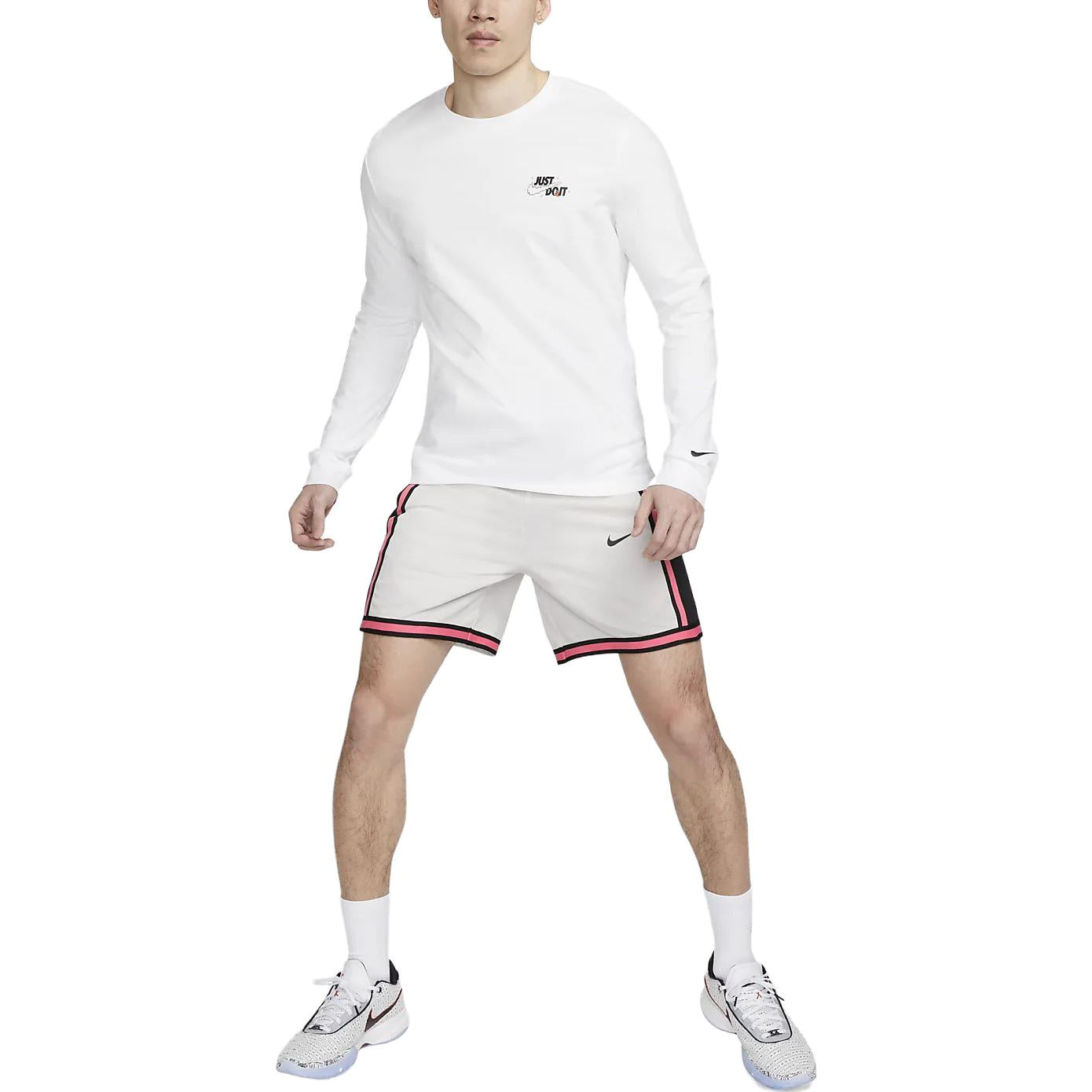 Image of Nike Dri-FIT DNA Shorts 'White Black Pink' CV1898-030
