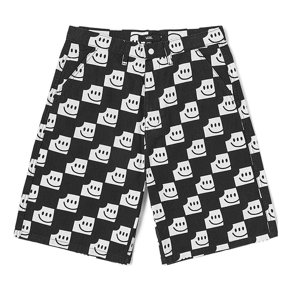 Image of Vans Run Smiley Checkerboard Shorts 'Black White' VN000EVTCAF