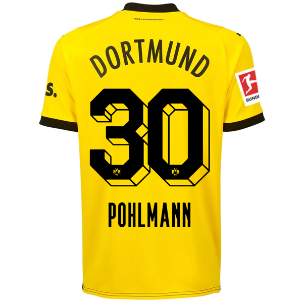 Puma Borussia Dortmund Pohlamann Home Jersey w/ Bundesliga Patch 23/24 (Cyber Ye