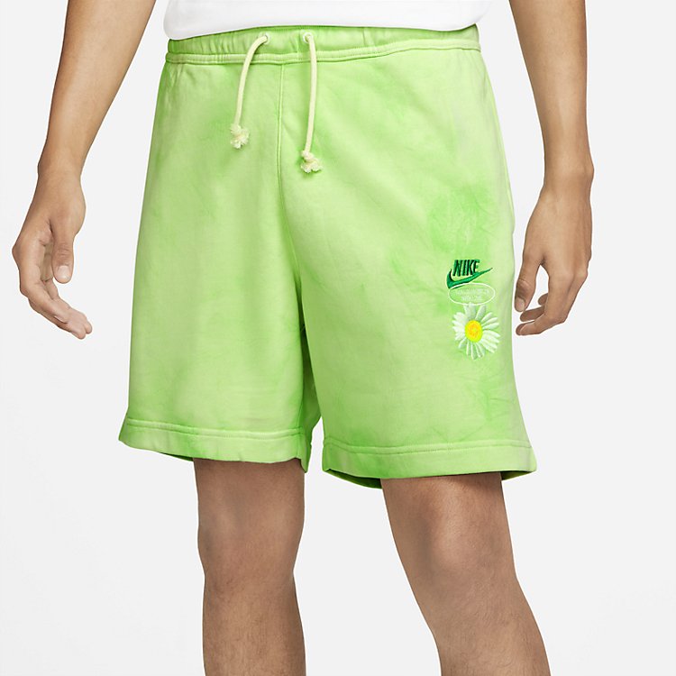 Image of Nike Sportswear French Terry Shorts 'Floral Green' DM5016-332