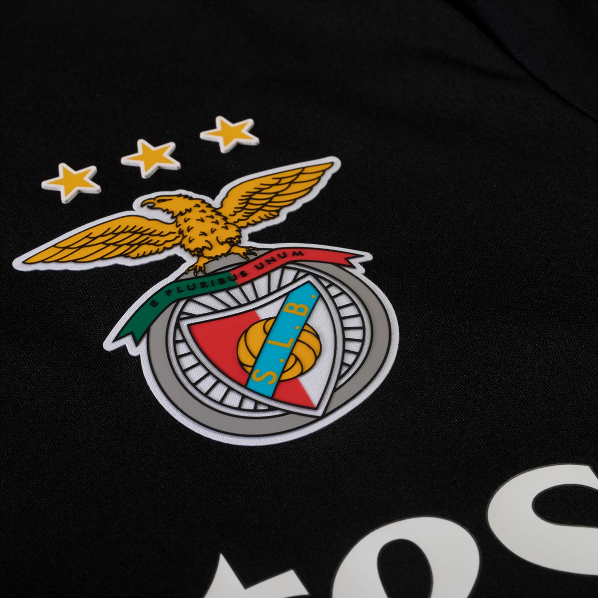 Image of adidas Benfica Away Jersey w/ Champions League Patches 23/24 (Black)