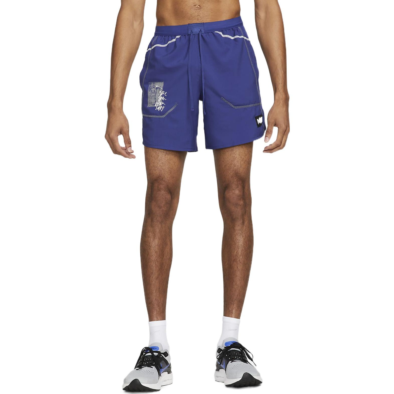 Image of Nike Dri-FIT Stride D.Y.E. 7' Running Shorts 'Blue' DQ6560-455