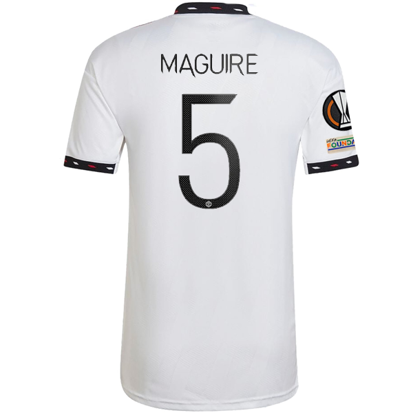 Image of adidas Manchester United Harry Maguire Away Jersey w/ Europa League Patches 22/2