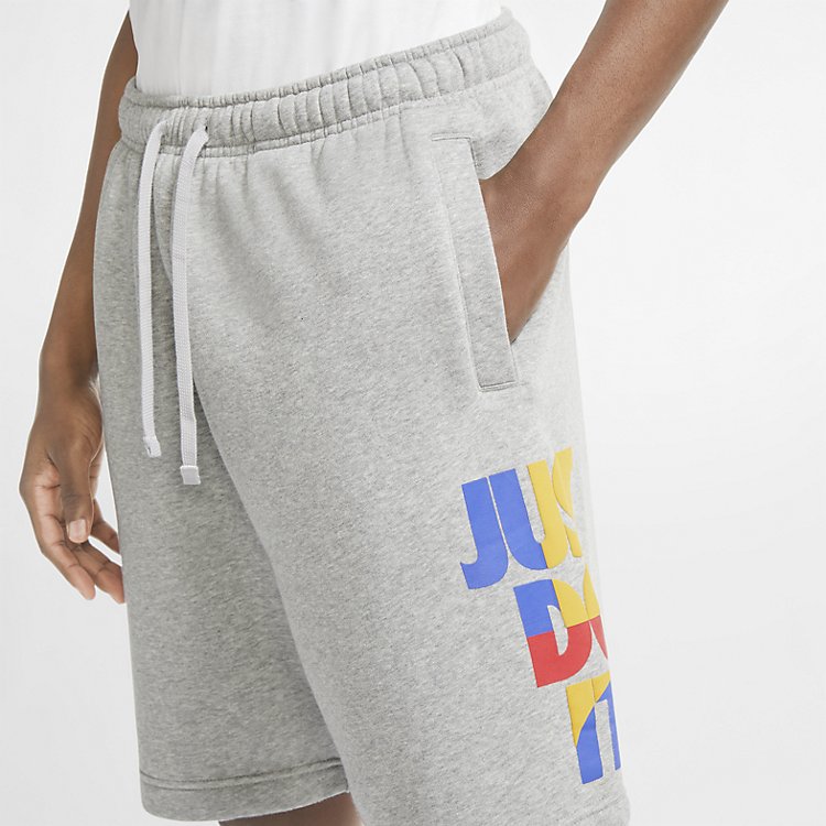 Image of Nike Sportswear Just Do It Fleece Shorts 'Heather Grey' CU4078-063
