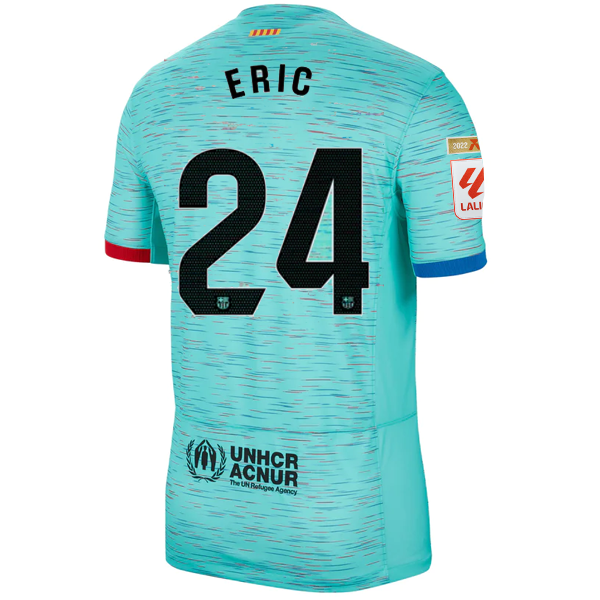 Image of Nike Barcelona Eric Garcia Third Jersey w/ La Liga Champion Patches 23/24 (Light