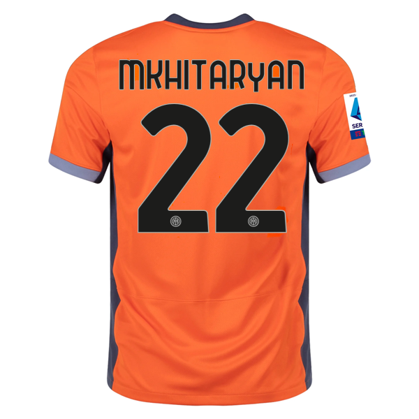 Image of Nike Inter MilanHenrikh Mkhitaryan Third Jersey w/ Serie A + Copa Italia Patches