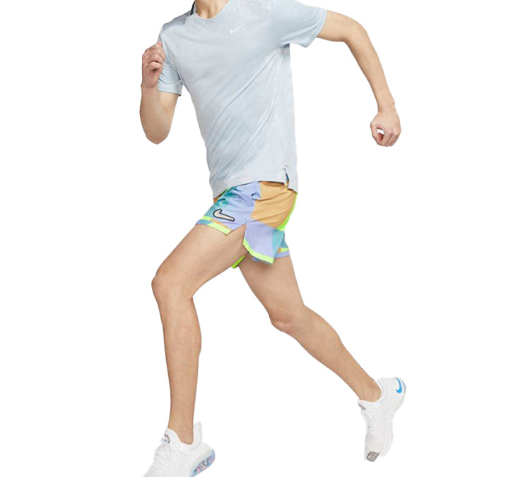 Men's Nike Flex Stride Wild Run 5 Dri-Fit Colorblock Running Shorts Green CJ5830