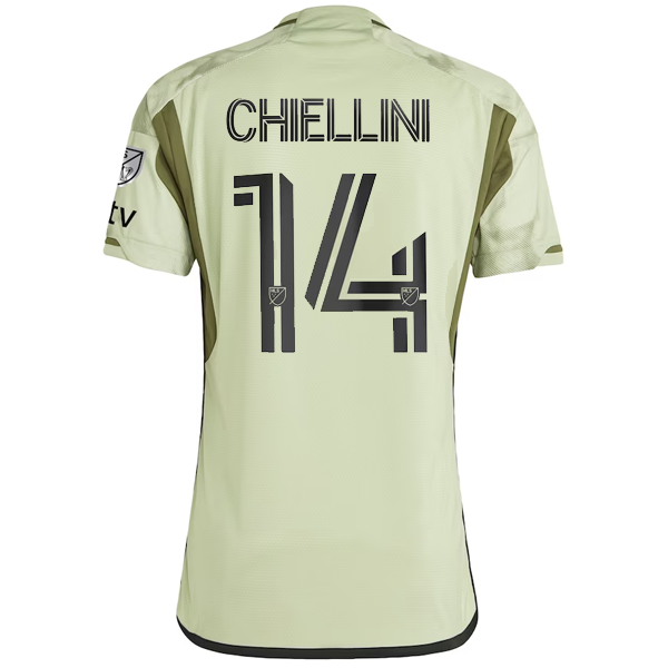 Image of adidas LAFC Authentic Chiellini Away Jersey w/ MLS + Apple TV Patch 23/24 (Green
