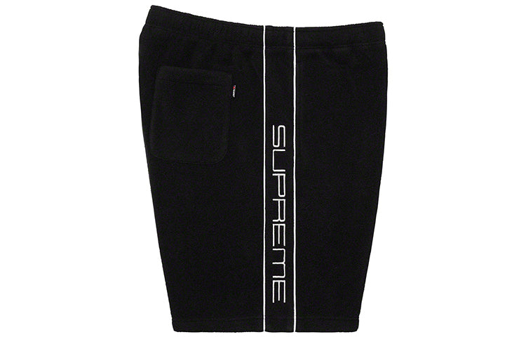 Supreme FW19 Week 10 Polartec Short Black Logo SUP-FW19-924