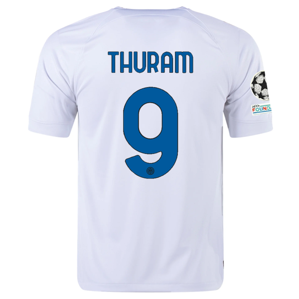 Nike Inter Milan Marcus Thuram Away Jersey w/ Champions League + Copa Italia Pat