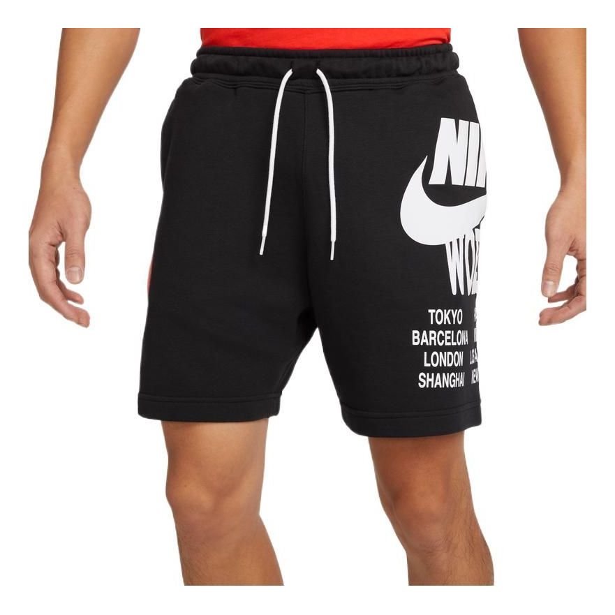 Image of Men's Nike Logo Printing Breathable Sports Shorts Black DN4420-010