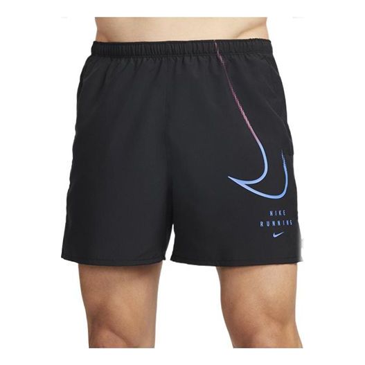 Lockere Nike Laufshorts mit Farbverlauf-Logo für Herren Schwarz DM4808-010