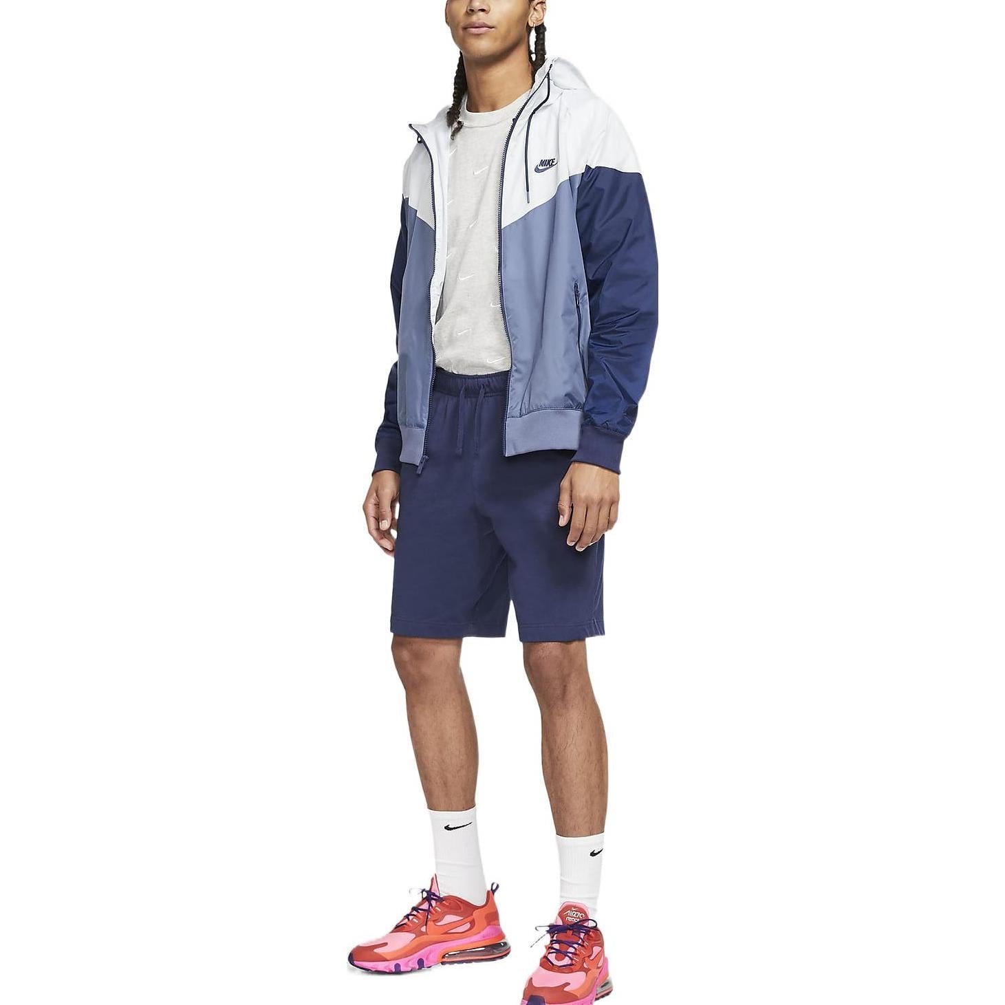 Image of Men's Nike Printing Logo Casual Blue Shorts BV2773-410