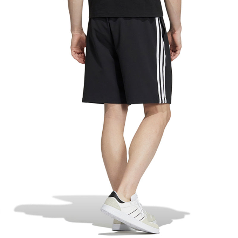 Image of adidas neo Solid Color Logo Athleisure Casual Sports Shorts Black HD4713