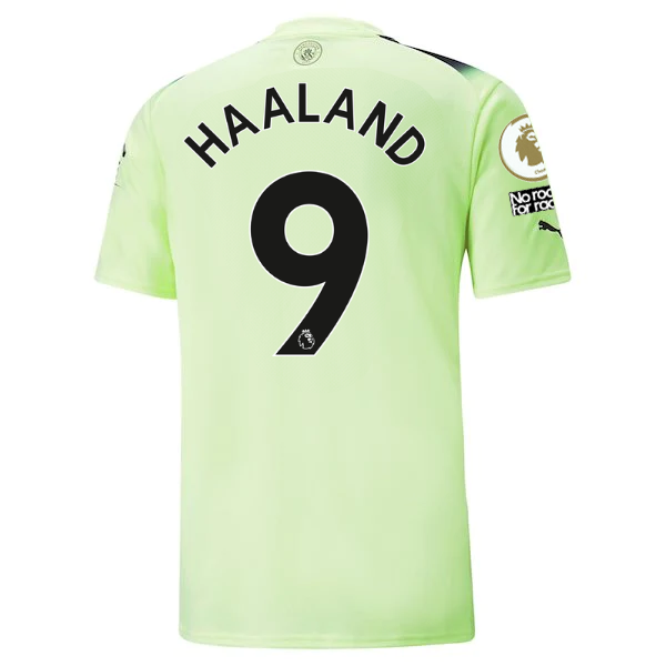 Puma Manchester City Erling Haaland Third Jersey w/ EPL + No Room For Racism Pat