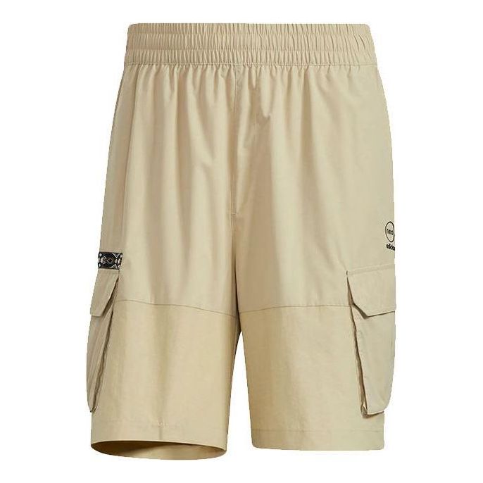 Men's adidas neo Athleisure Casual Sports Solid Color Woven Cargo Pocket Shorts