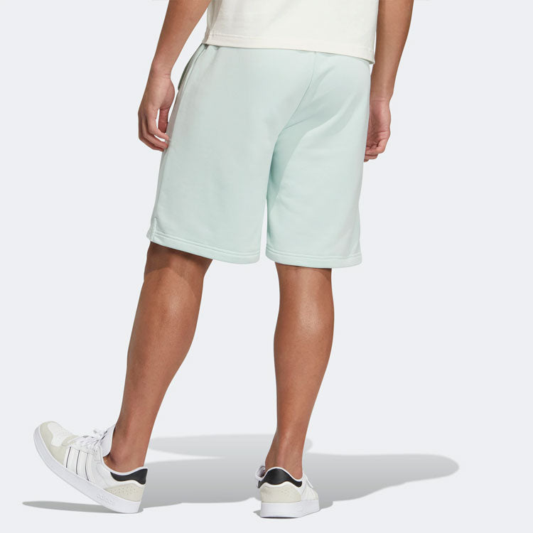 Image of adidas neo Solid Color Lacing Casual Straight Shorts Unisex Green HS6821