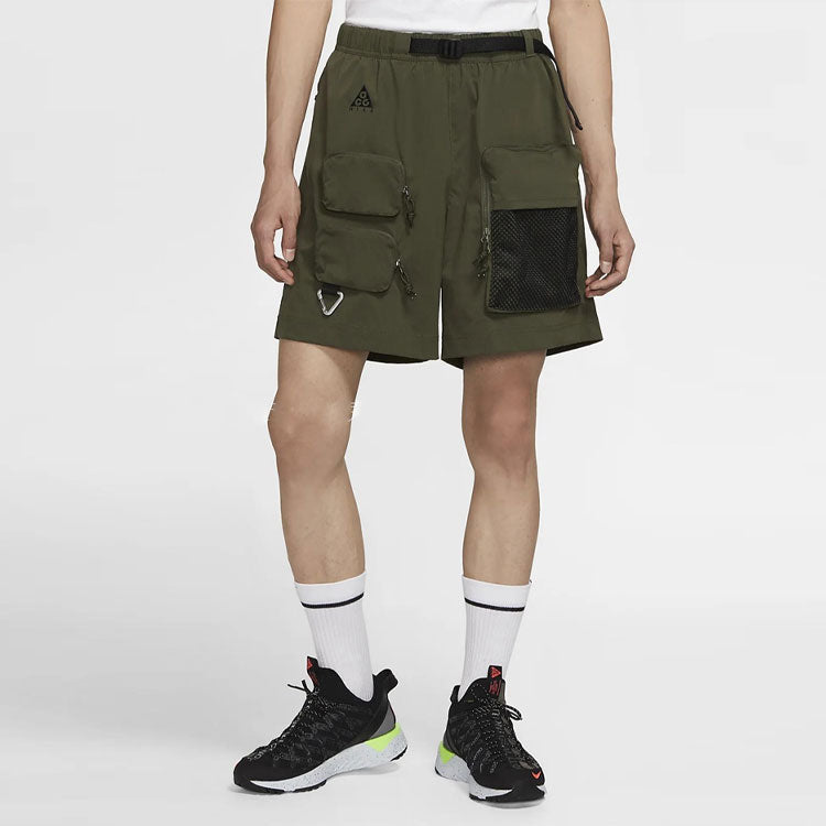 Image of Men's Nike ACG Multiple Pockets Cargo Sports Shorts Military Green CK7856-326
