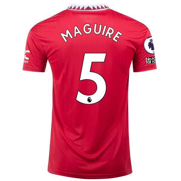 adidas Manchester United Harry Maguire Home Jersey w/ EPL + No Room For Racism 2