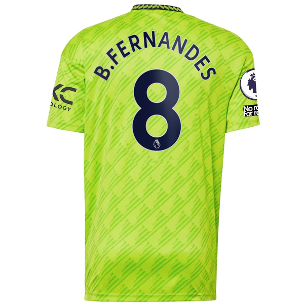 Image of adidas Manchester United Bruno Fernandes Third Jersey w/ EPL + No Room For Racis