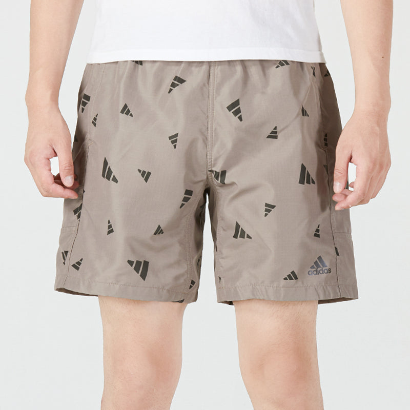 adidas M Prsve Board S Full Print Athleisure Casual Sports Woven Shorts Khaki HD