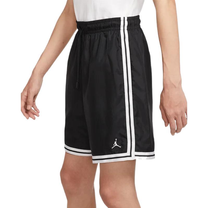 Image of Men's Air Jordan SS22 Sports Running Gym Stripe Drawstring Shorts Black DQ7355-0