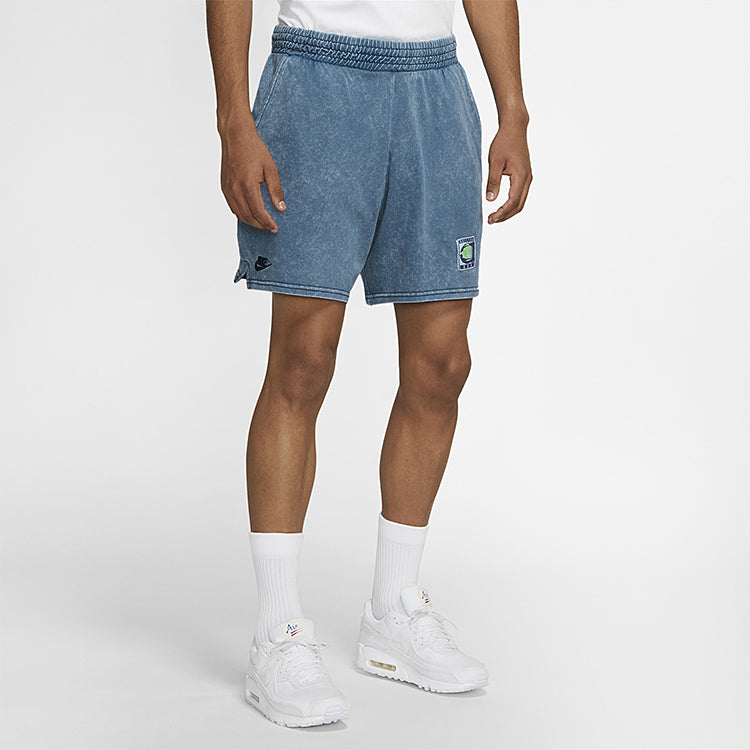 Image of Nike Sportswear Knit Washed Shorts Blue CV4356-442
