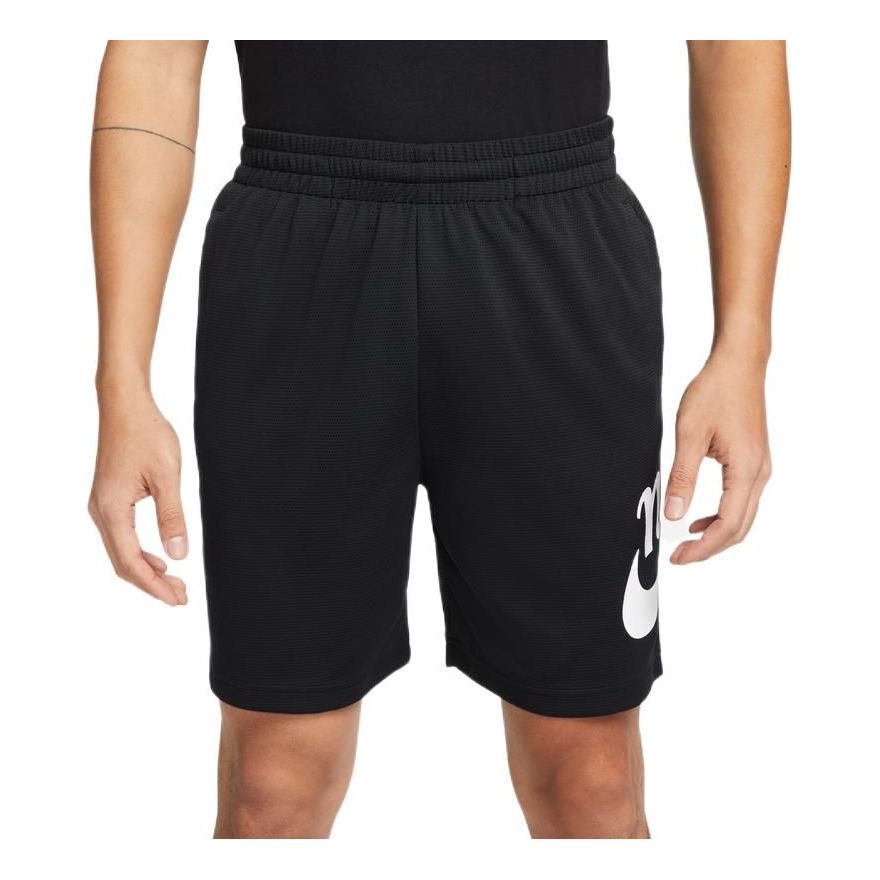 Image of Men's Nike Alphabet Logo Lacing Straight Casual Shorts Black DQ1173-010