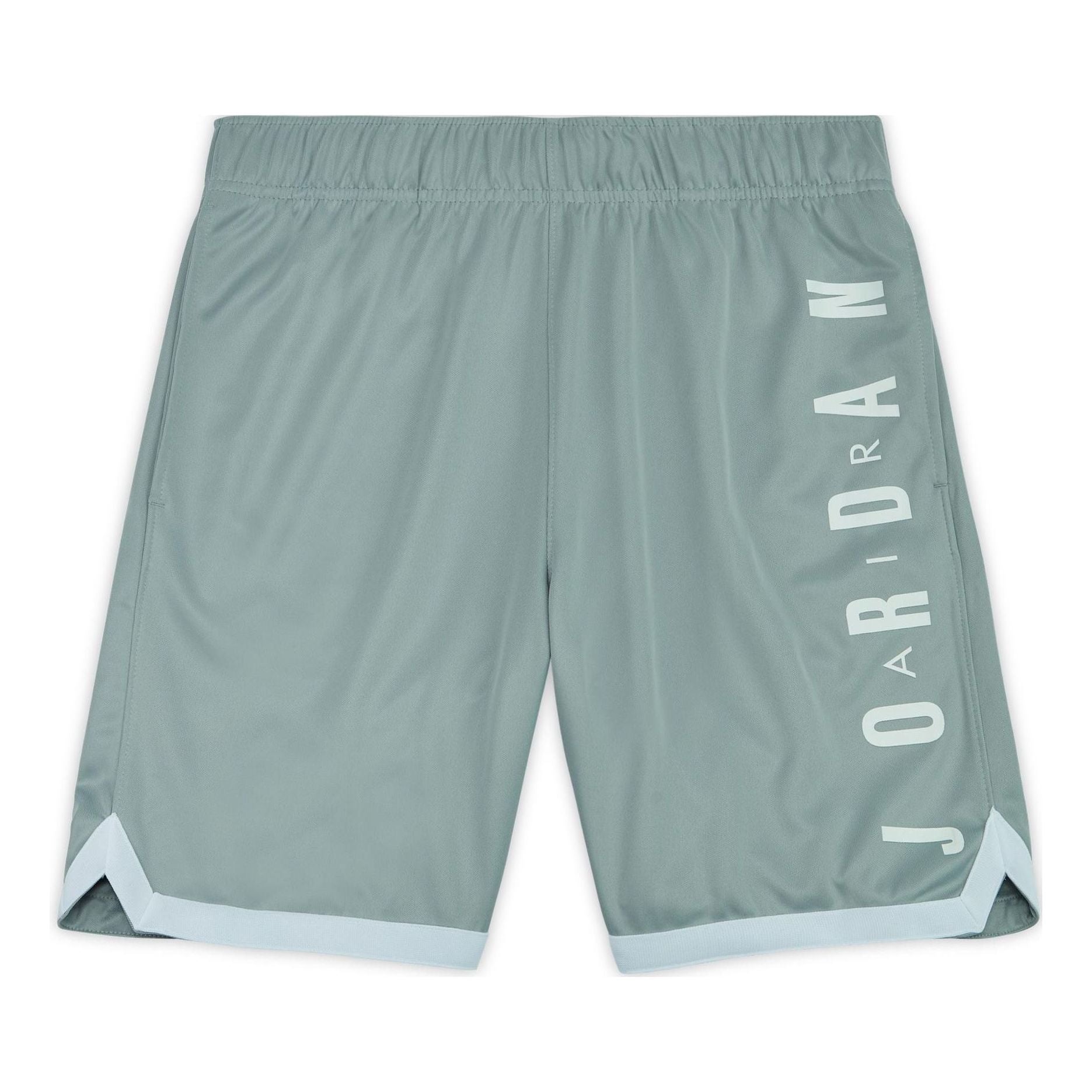 Men's Air Jordan Logo Printing Colorblock Elastic Waistband Casual Shorts Smoke