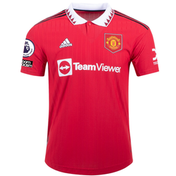 Image of adidas Manchester United Authentisches Donny Van de Van Beek Heimtrikot mit EPL + Nr