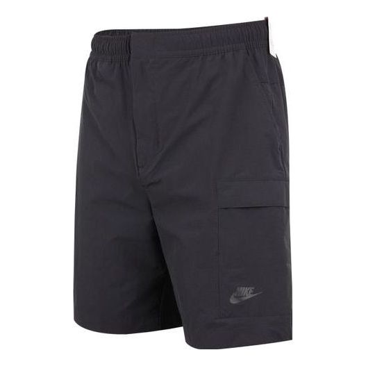 Image of Men's Nike Woven Solid Color Logo Sports Shorts Black DM6616-010