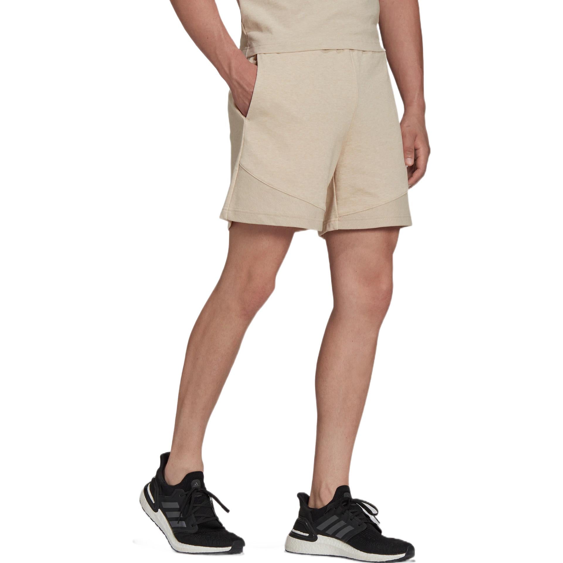 Image of Men's adidas BotanDyed Short Solid Color Straight Loose Shorts Light Khaki HE306