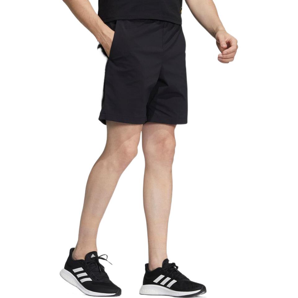 Image of Men's adidas Solid Color High Waist Straight Casual Shorts Black HD0001