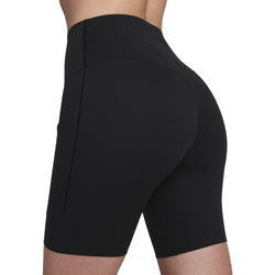 Image of (WMNS) NIKE DRI-FIT UNIVERSA MEDIUM-SUPPORT SHORTS WITH POCKETS 'Black' DQ5995-0