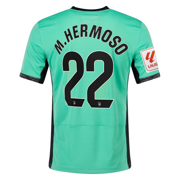 Image of Nike Atletico Madrid Mario Hermoso Third Jersey w/ La Liga Patch 23/24 (Spring G
