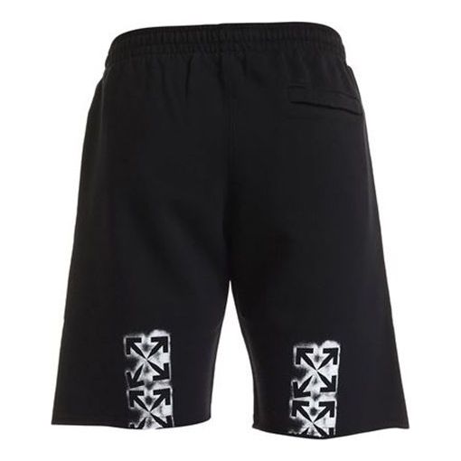 Image of OFF-WHITE Sprayed Arrows Arrow Sports Shorts Black OMCI006E20FLE0011001
