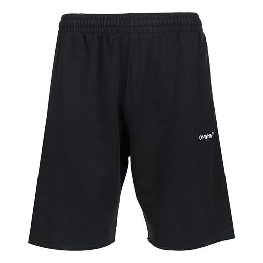 Men's OFF-WHITE SS22 Logo Printing Sports Shorts Version Black OMCI006C99FLE0011